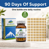 Pure Mountain Botanicals St. John's Wort bottle with cap open