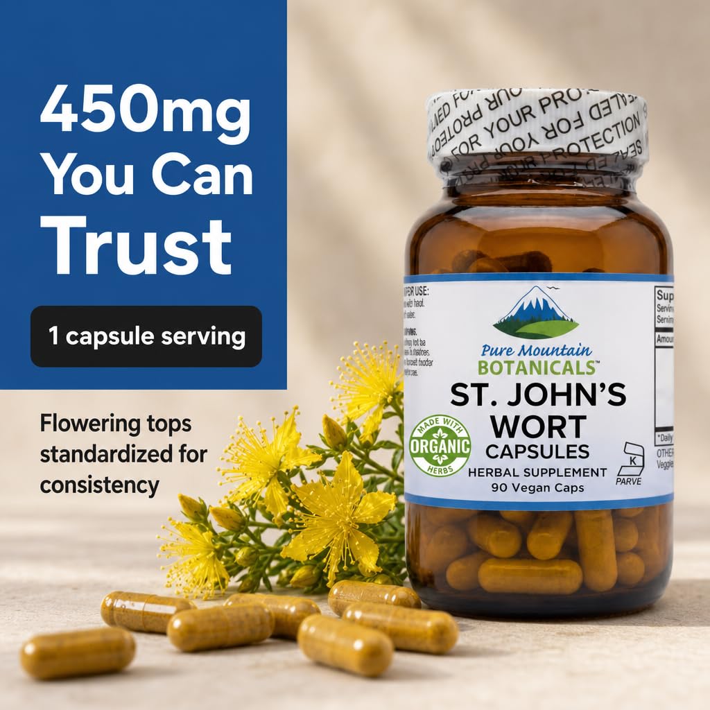 Pure Mountain Botanicals St. John's Wort packaging side view