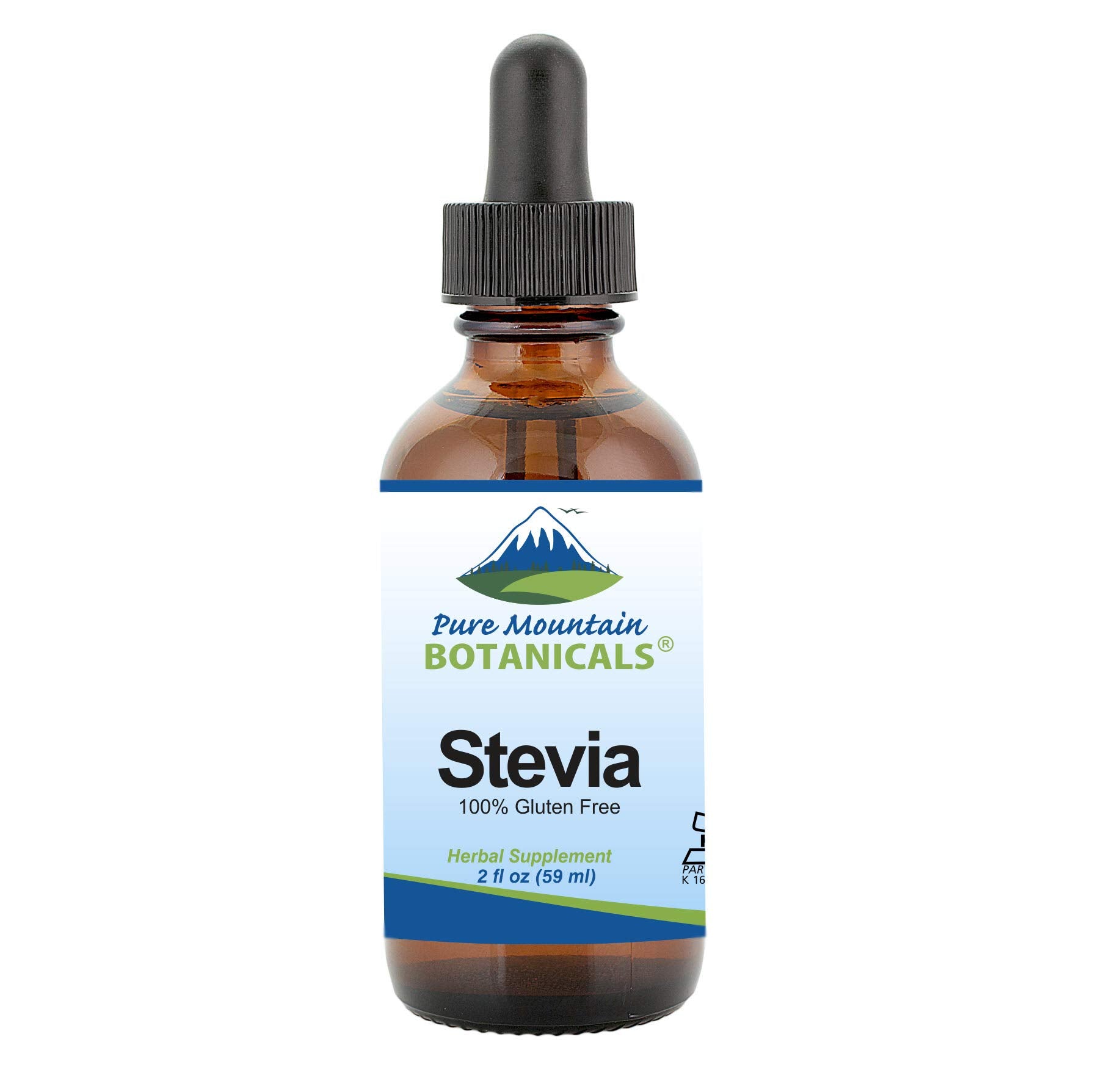 Pure Mountain Botanicals Stevia Liquid Sweetener front view