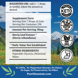 Pure Mountain Botanicals Stevia Liquid Sweetener side view