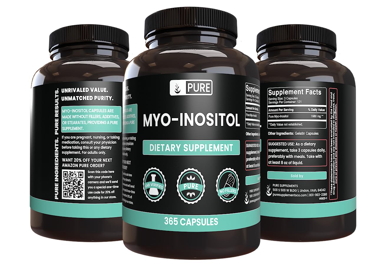 PURE Myo-Inositol Capsules close-up of capsules