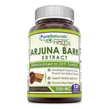Pure Naturals Arjuna Bark Extract 500mg 120 Veggie Capsules front view