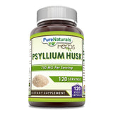 Pure Naturals Psyllium Husk Supplement 750mg bottle front view