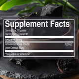 PURE NUTRITION Activated Charcoal 180 Capsules side view