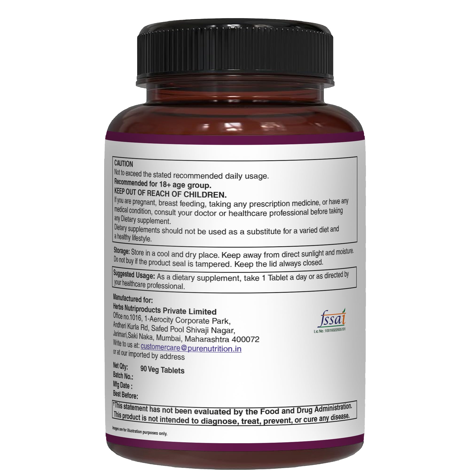 PURE NUTRITION Melatonin 5mg tablet close-up