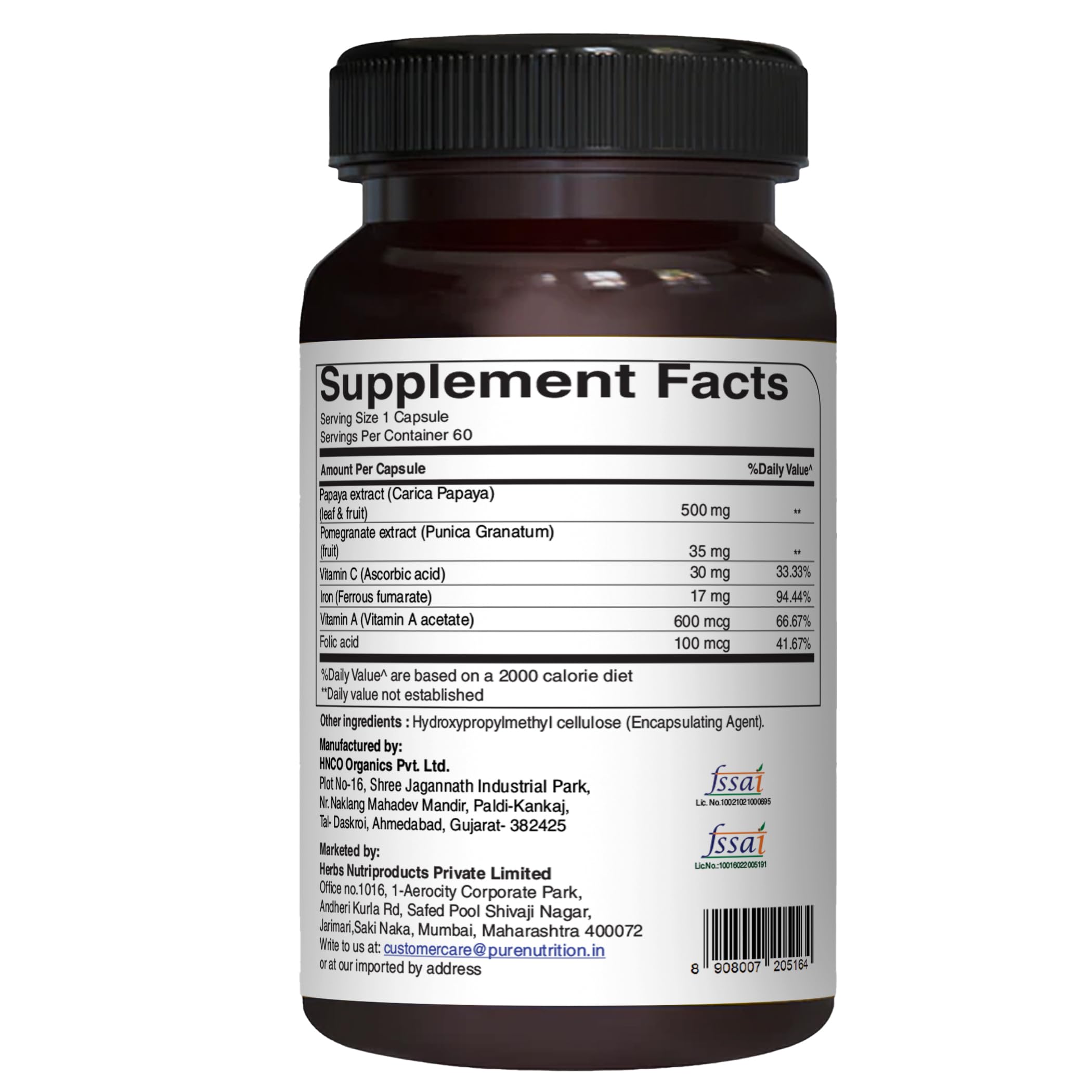 PURE NUTRITION Multi-Enzymes capsule close-up