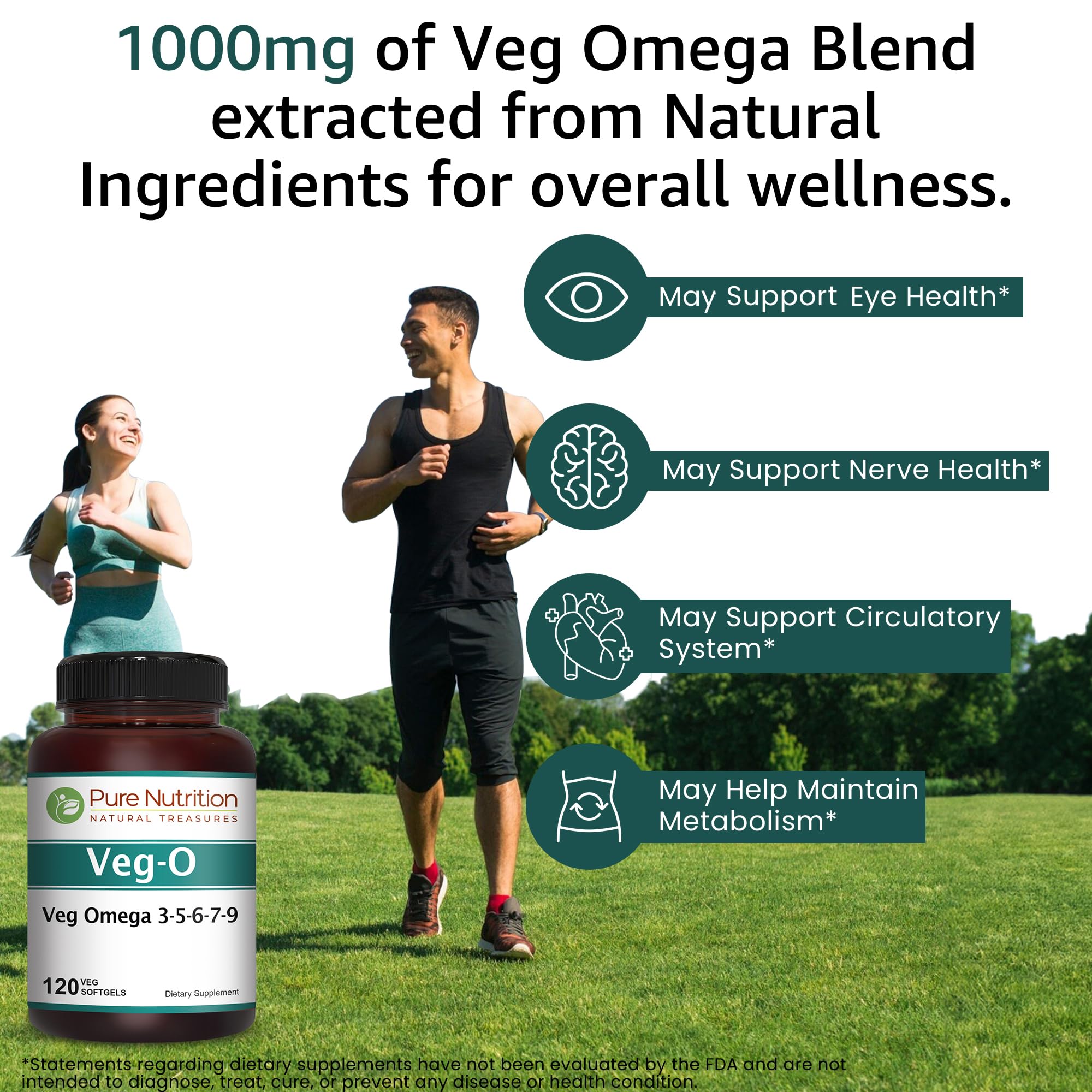 PURE NUTRITION Omega 3-6-9 Softgels with ingredients list