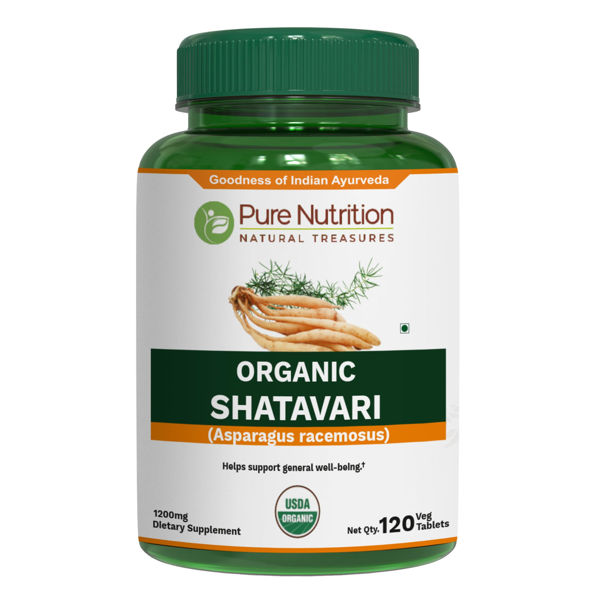 PURE NUTRITION Shatavari Tablets front view packaging