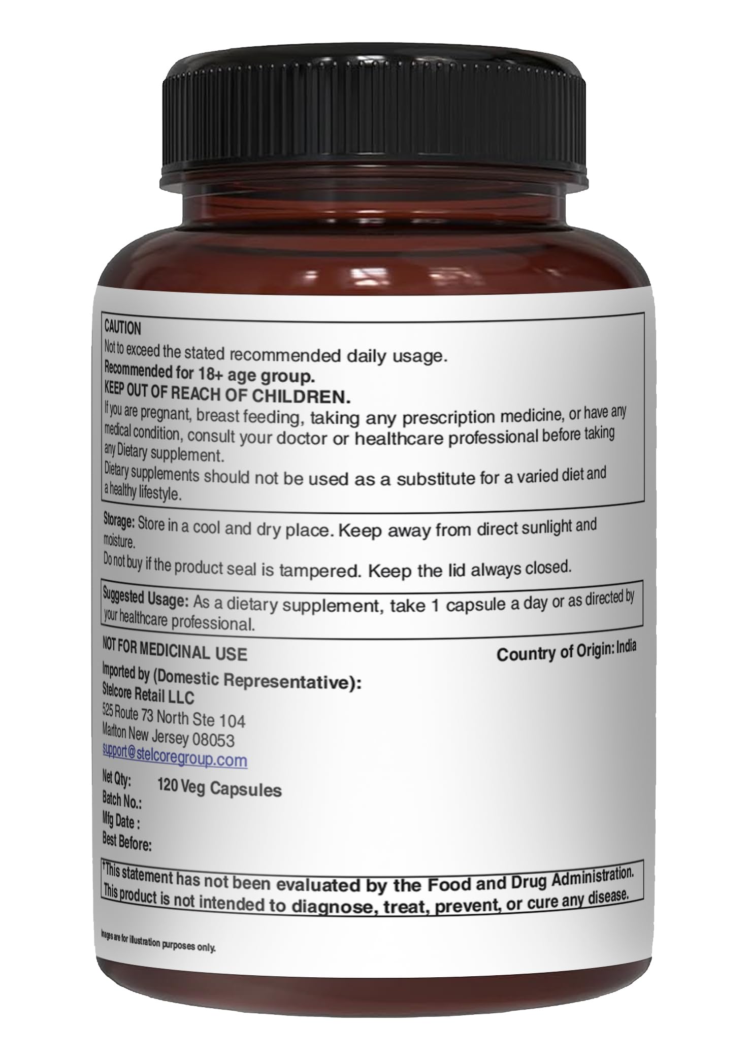 PURE NUTRITION Triple Ginseng 120 Capsules side view