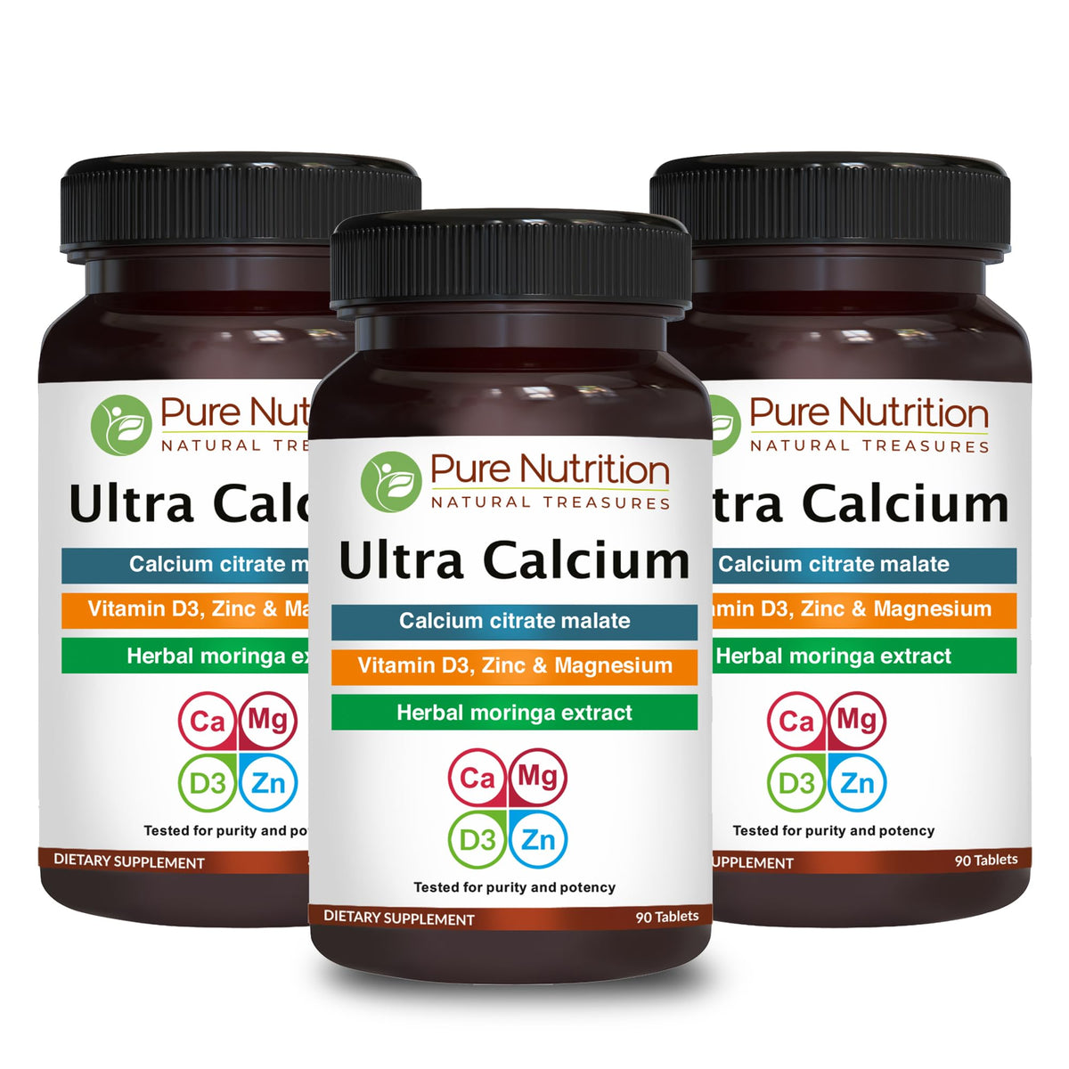 PURE NUTRITION Ultra Calcium Citrate 1250 mg front view