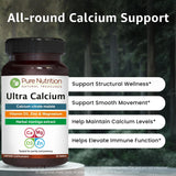 PURE NUTRITION Ultra Calcium Citrate 1250 mg on a table