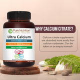 PURE NUTRITION Ultra Calcium Citrate 1250 mg Tablets packaging