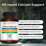 PURE NUTRITION Ultra Calcium Citrate 1250 mg with measuring scoop