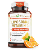 Pure Organic Elements Liposomal Vitamin C 1400mg supplement front view