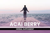 PURE ORIGINAL INGREDIENTS Acai Berry Capsules on a wooden surface