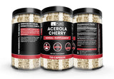 PURE ORIGINAL INGREDIENTS Acerola Cherry Capsules open bottle with capsules