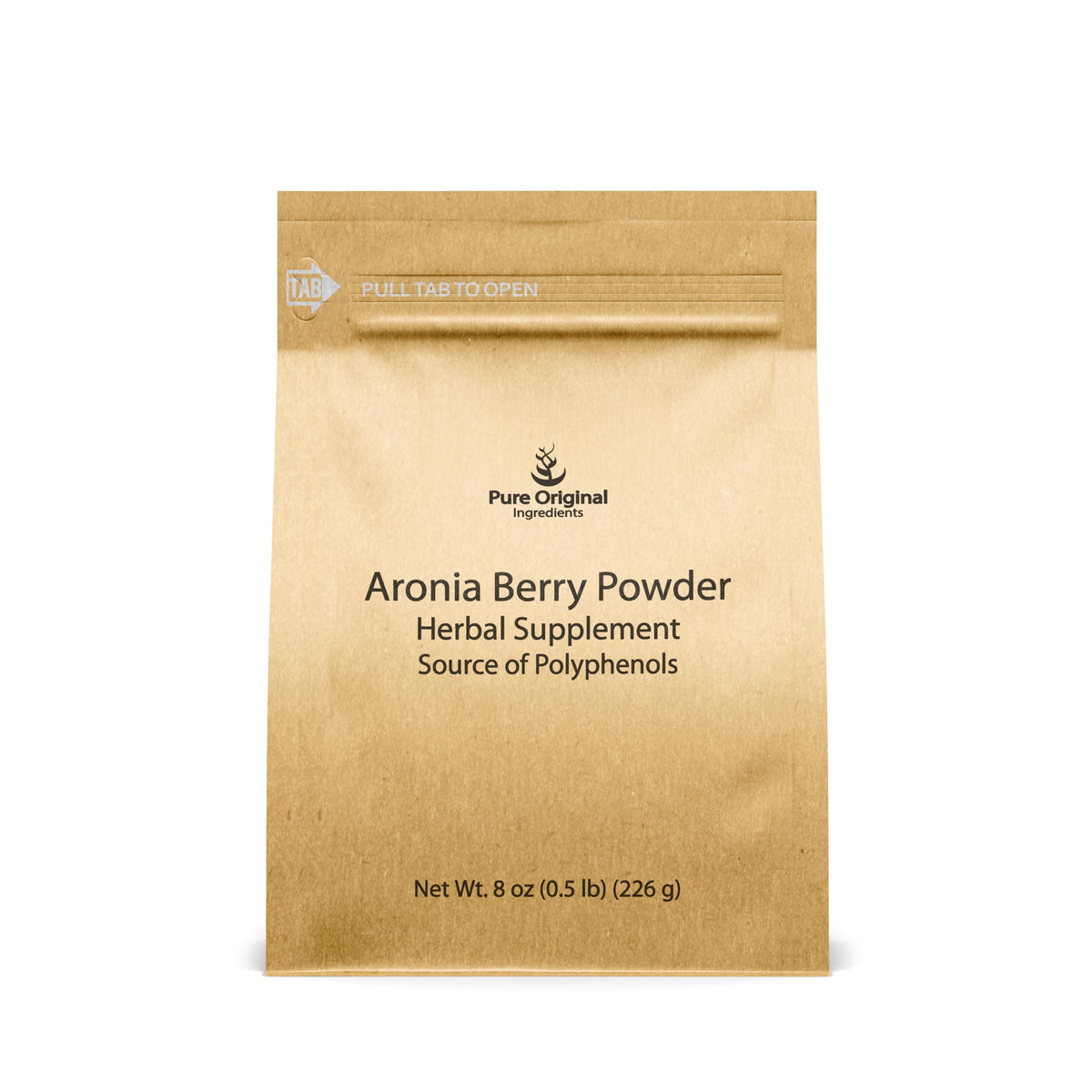 PURE ORIGINAL INGREDIENTS Aronia Berry Powder 244g front view