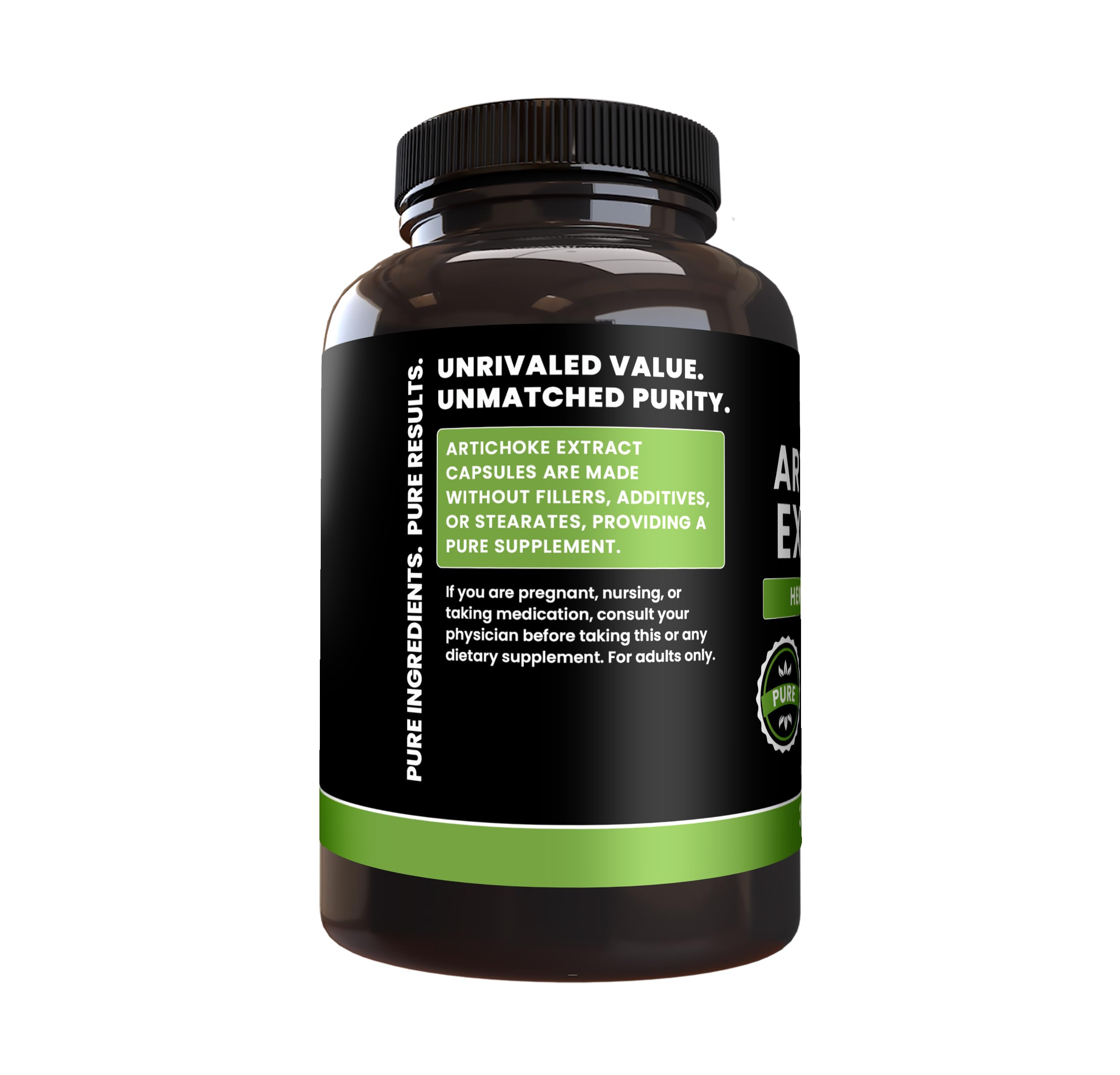 PURE ORIGINAL INGREDIENTS Artichoke Extract Capsules bottle packaging