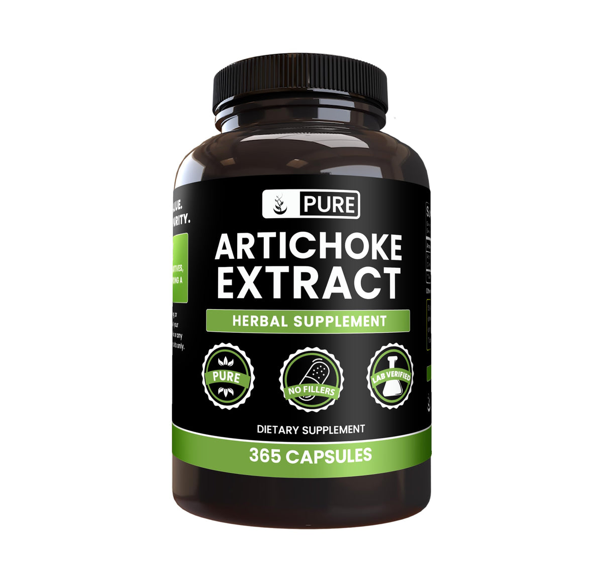 PURE ORIGINAL INGREDIENTS Artichoke Extract Capsules front view