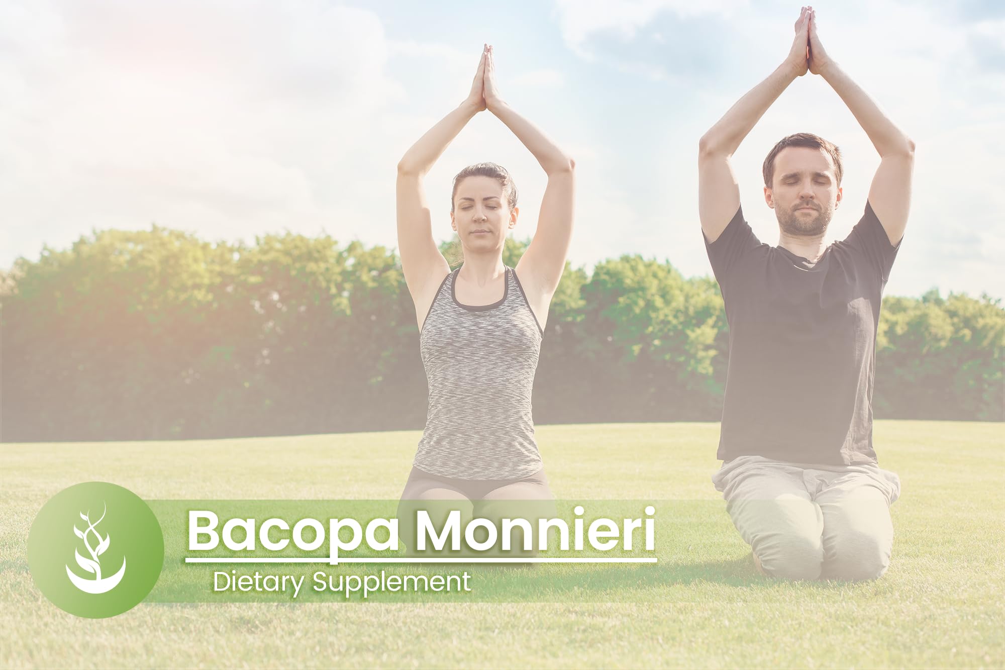 PURE ORIGINAL INGREDIENTS Bacopa Monnieri Capsules with dosage information