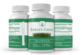 PURE ORIGINAL INGREDIENTS Barley Grass Capsules on a wooden table