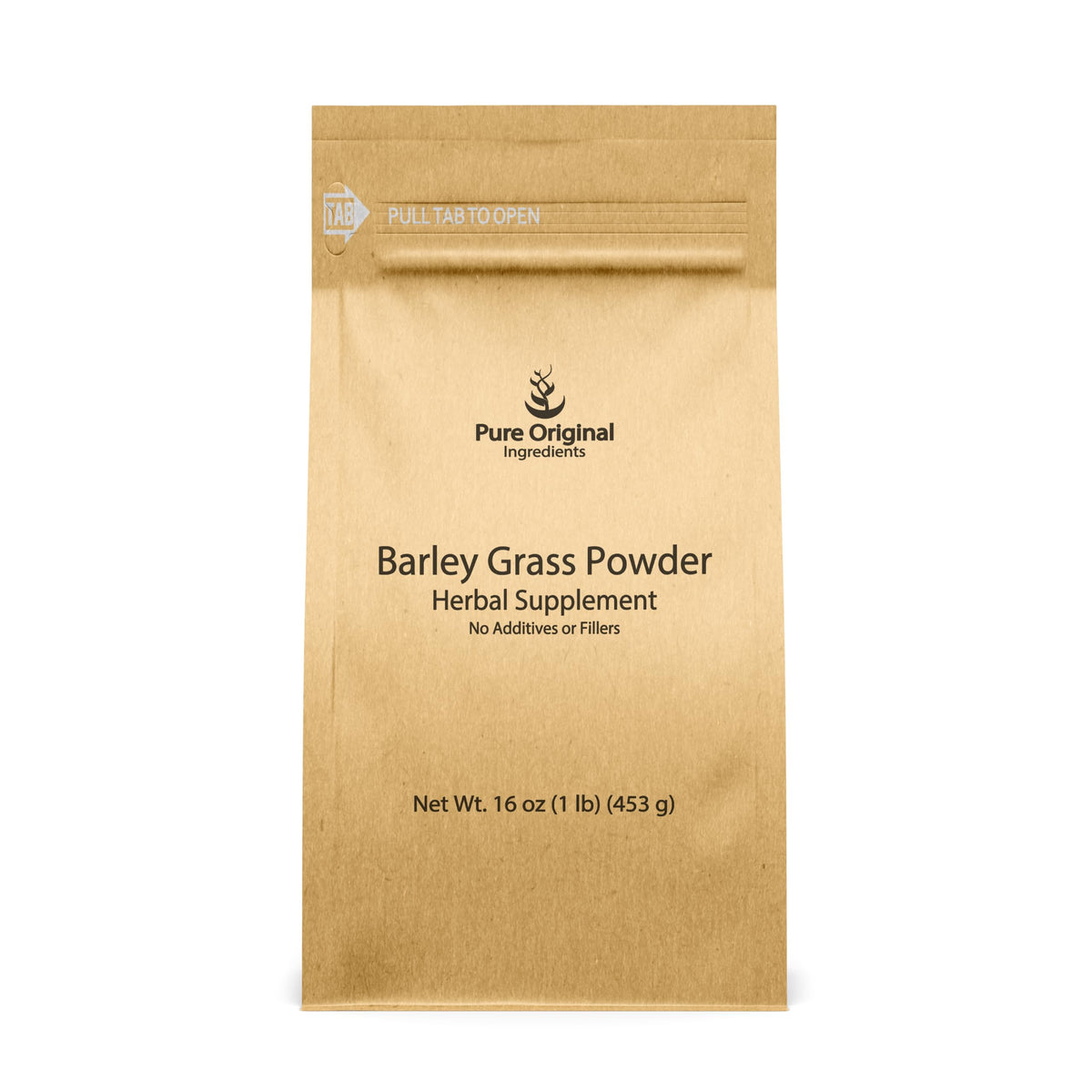 PURE ORIGINAL INGREDIENTS Barley Grass Powder front view packaging