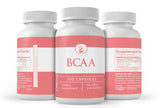PURE ORIGINAL INGREDIENTS BCAA Capsules on a wooden table