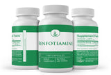 PURE ORIGINAL INGREDIENTS Benfotiamine Capsules with dosage information