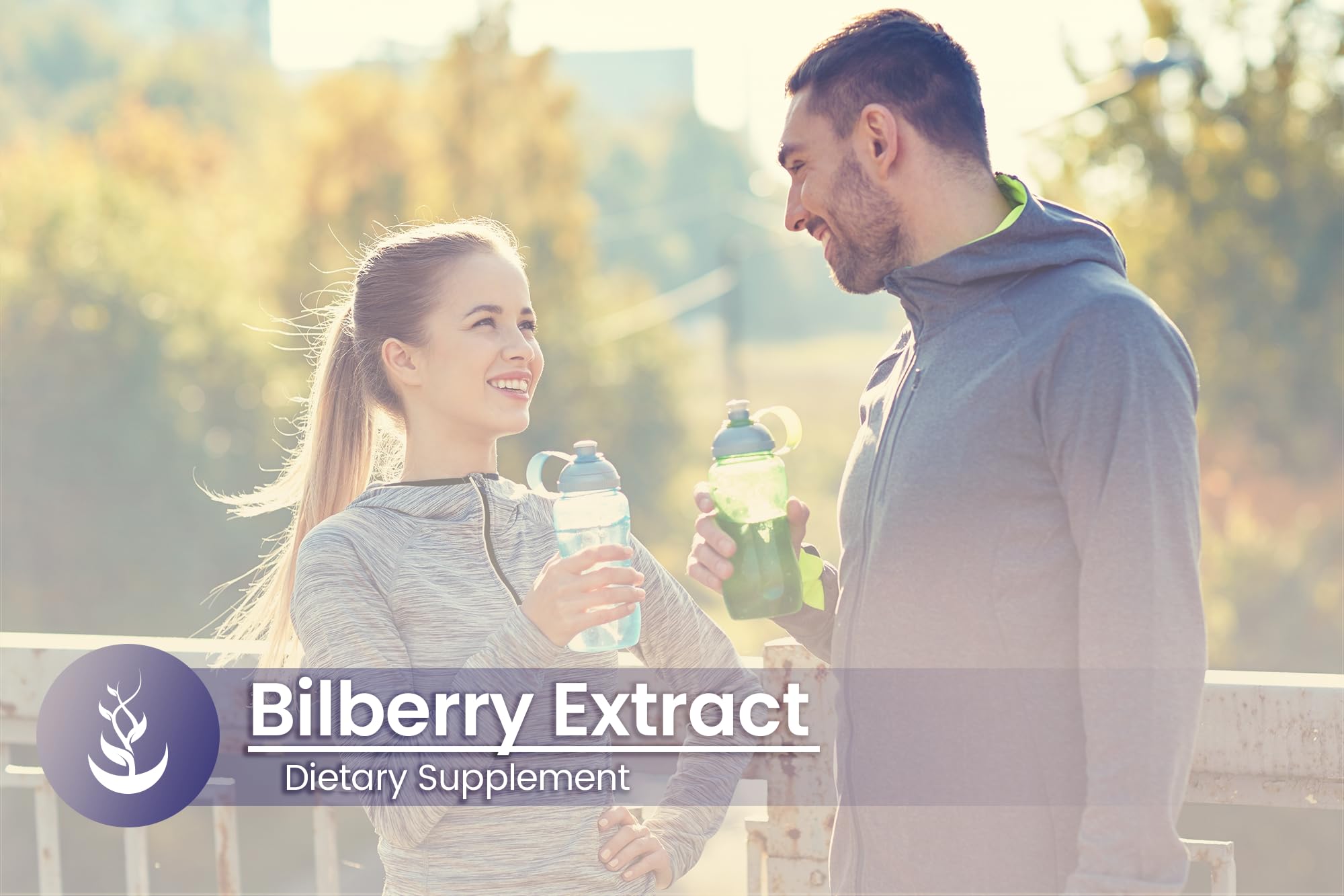 PURE ORIGINAL INGREDIENTS Bilberry Extract Capsules on a wooden surface