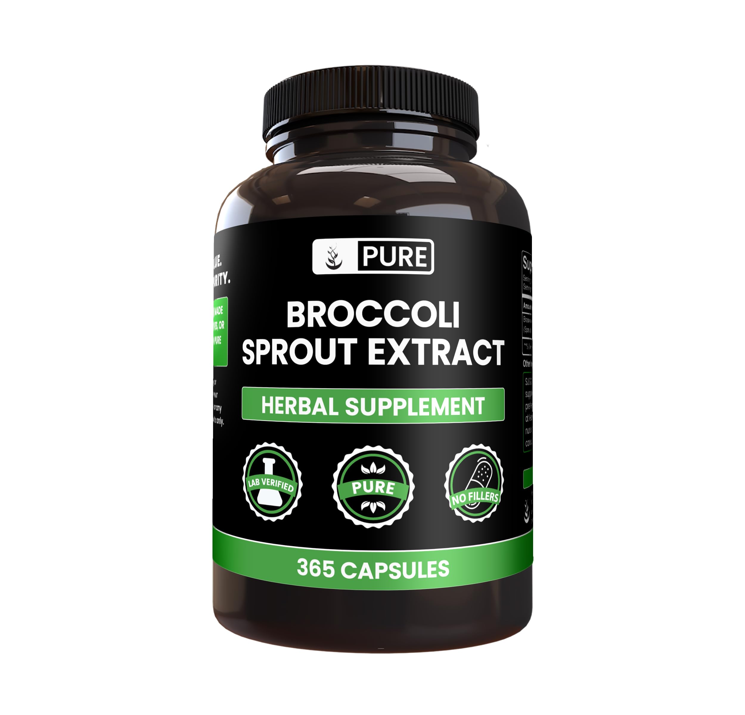 PURE ORIGINAL INGREDIENTS Broccoli Extract Capsules front view
