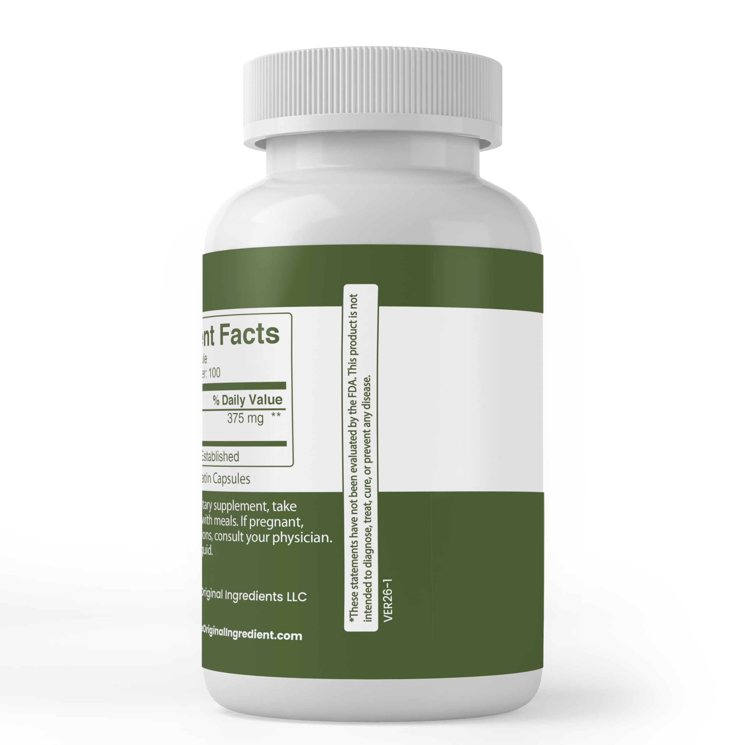 PURE ORIGINAL INGREDIENTS Butcher's Broom Capsules side view