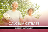 PURE ORIGINAL INGREDIENTS Calcium Citrate Capsules on a wooden table