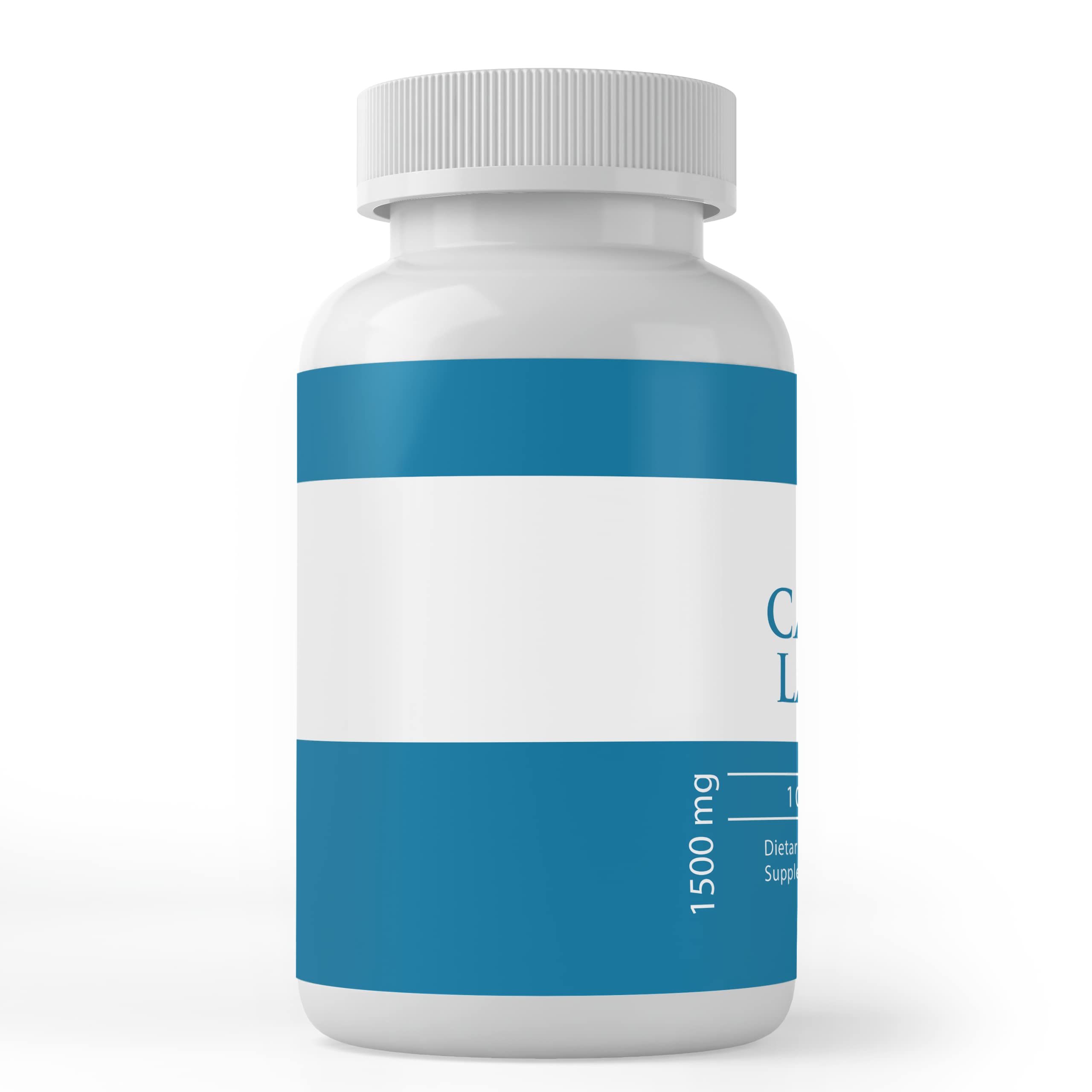 PURE ORIGINAL INGREDIENTS Calcium Lactate Capsules bottle side view