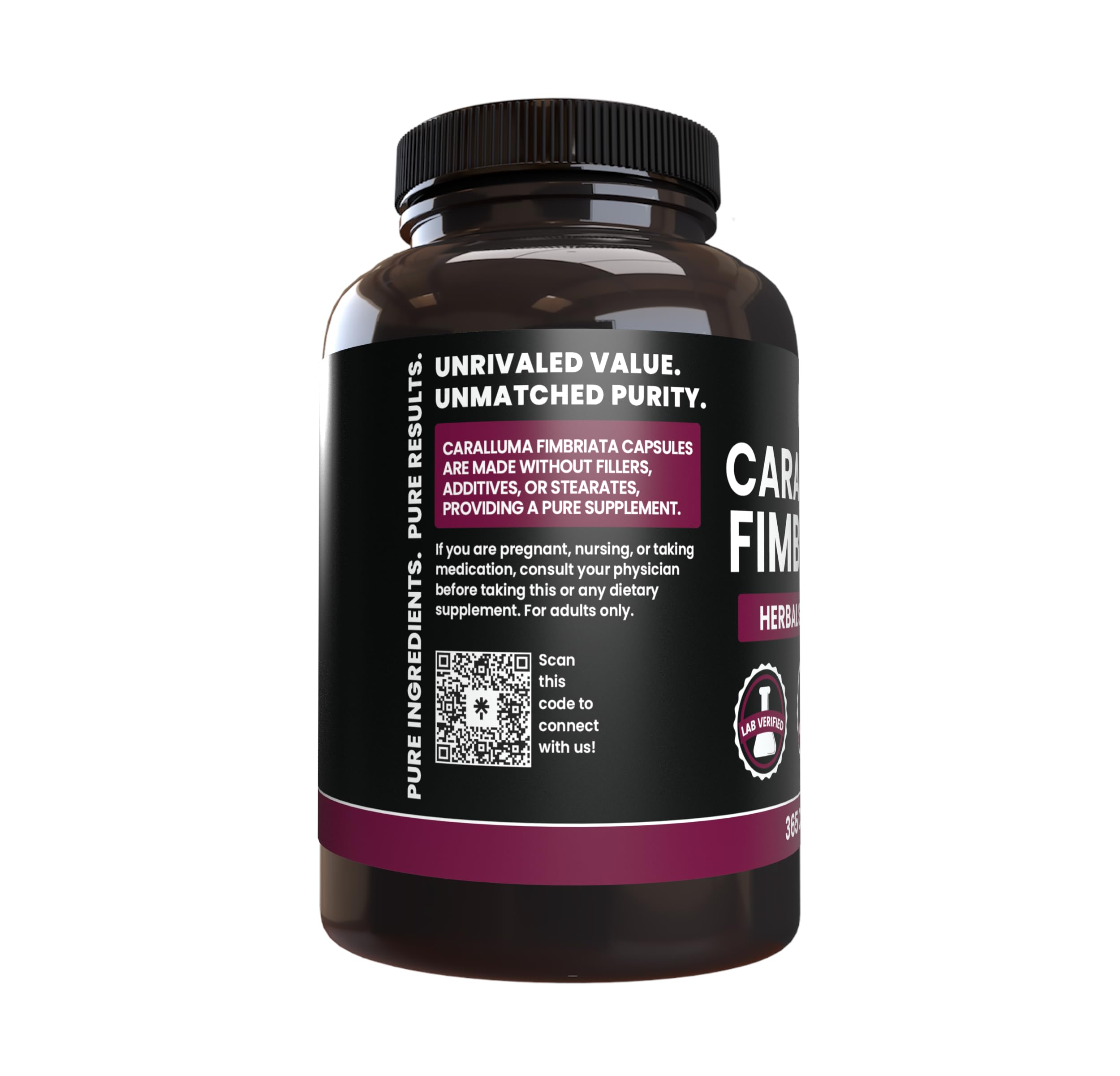 PURE ORIGINAL INGREDIENTS Caralluma Fimbriata Capsules side view