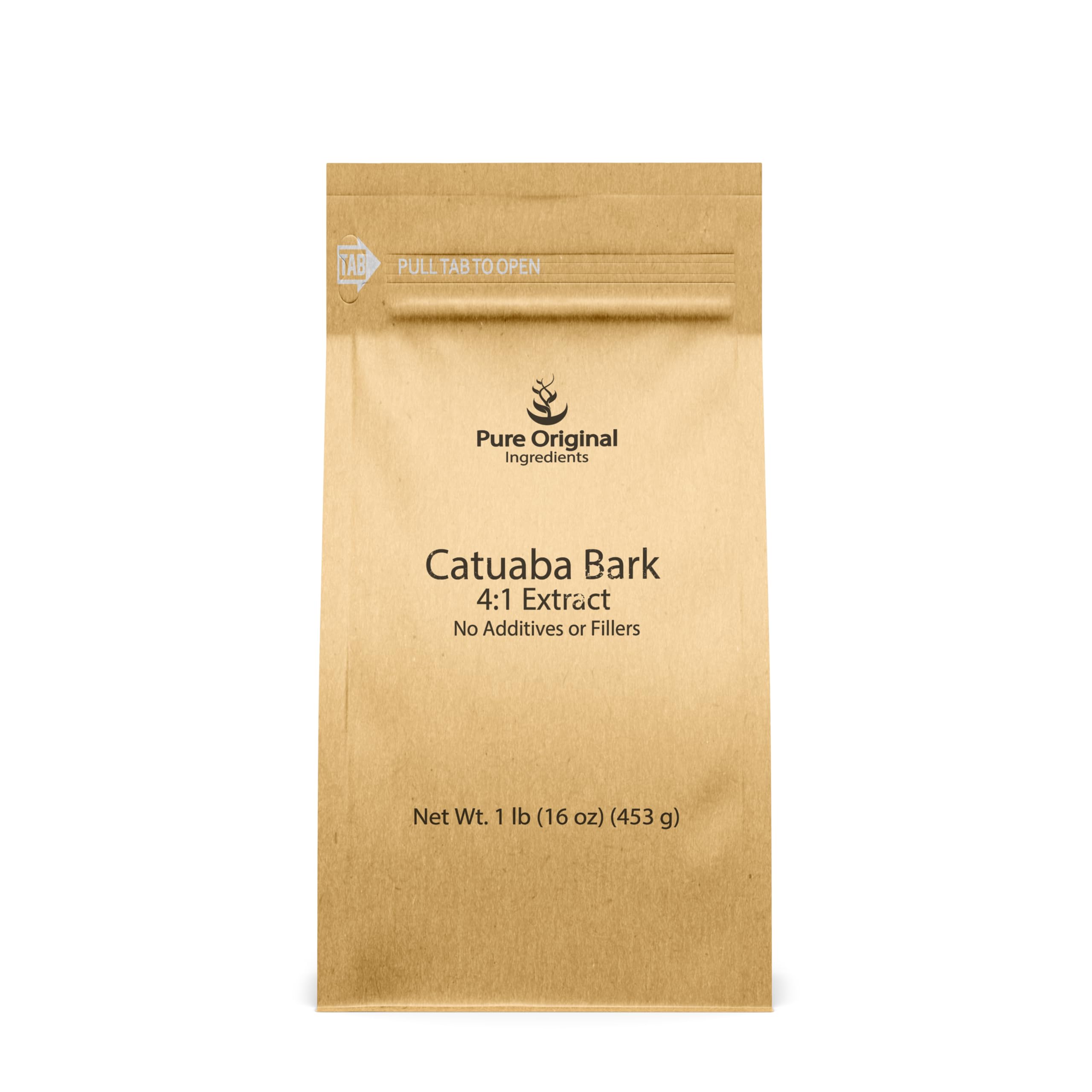 PURE ORIGINAL INGREDIENTS Catuaba Bark Extract Powder front view