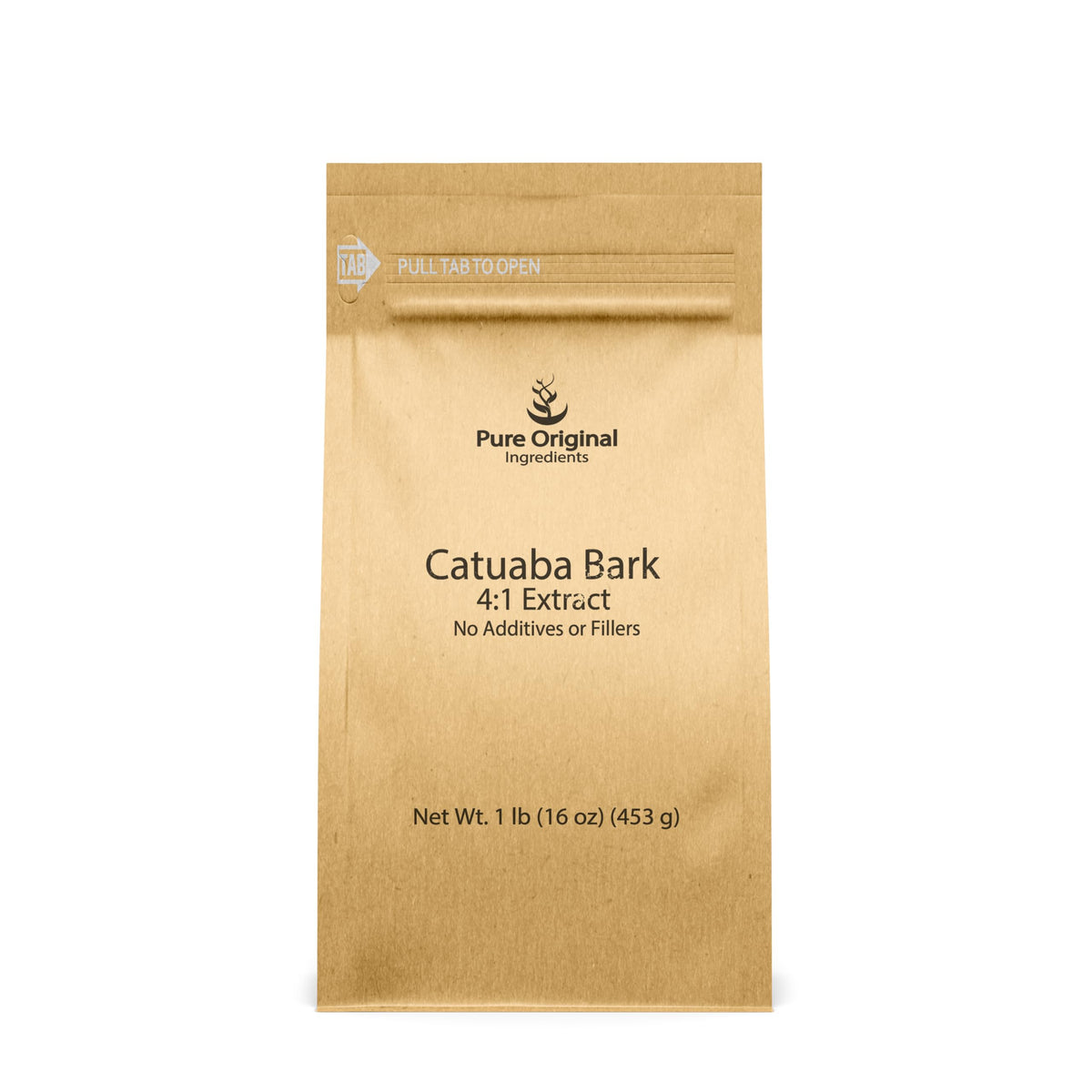 PURE ORIGINAL INGREDIENTS Catuaba Bark Extract Powder front view