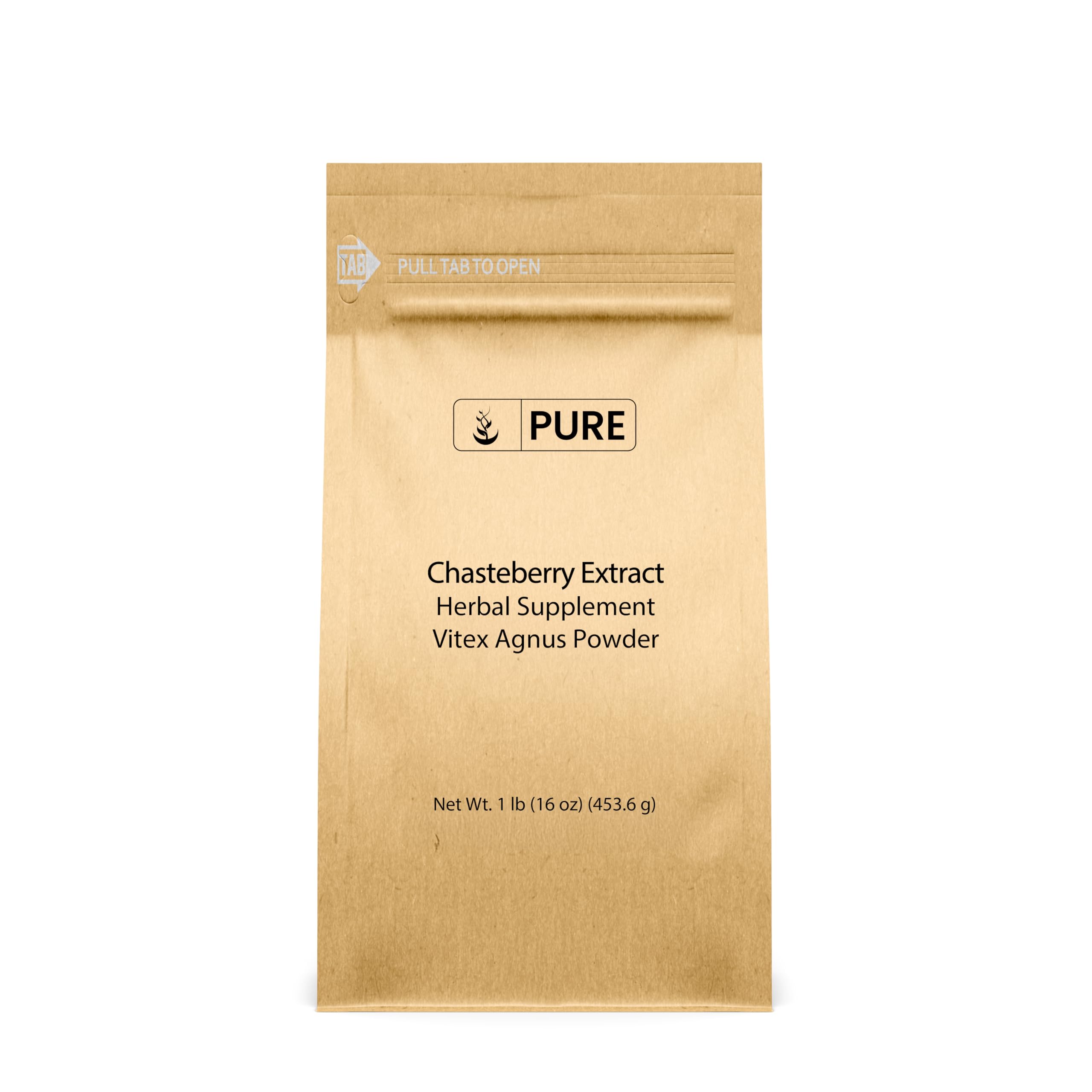PURE ORIGINAL INGREDIENTS Chasteberry Extract Powder front view