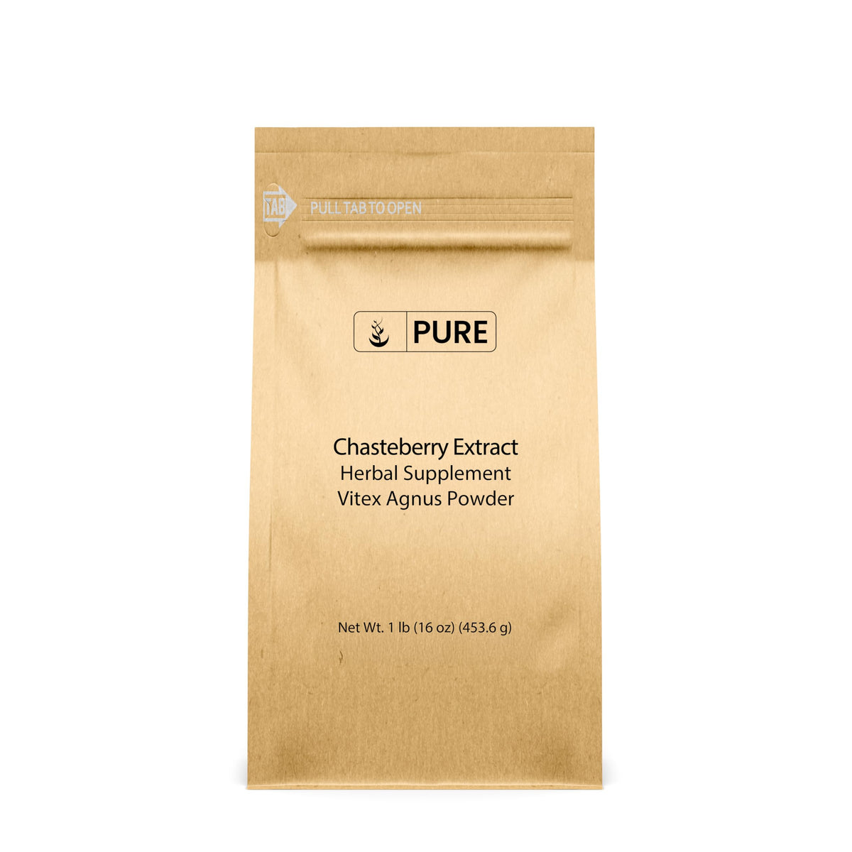 PURE ORIGINAL INGREDIENTS Chasteberry Extract Powder front view