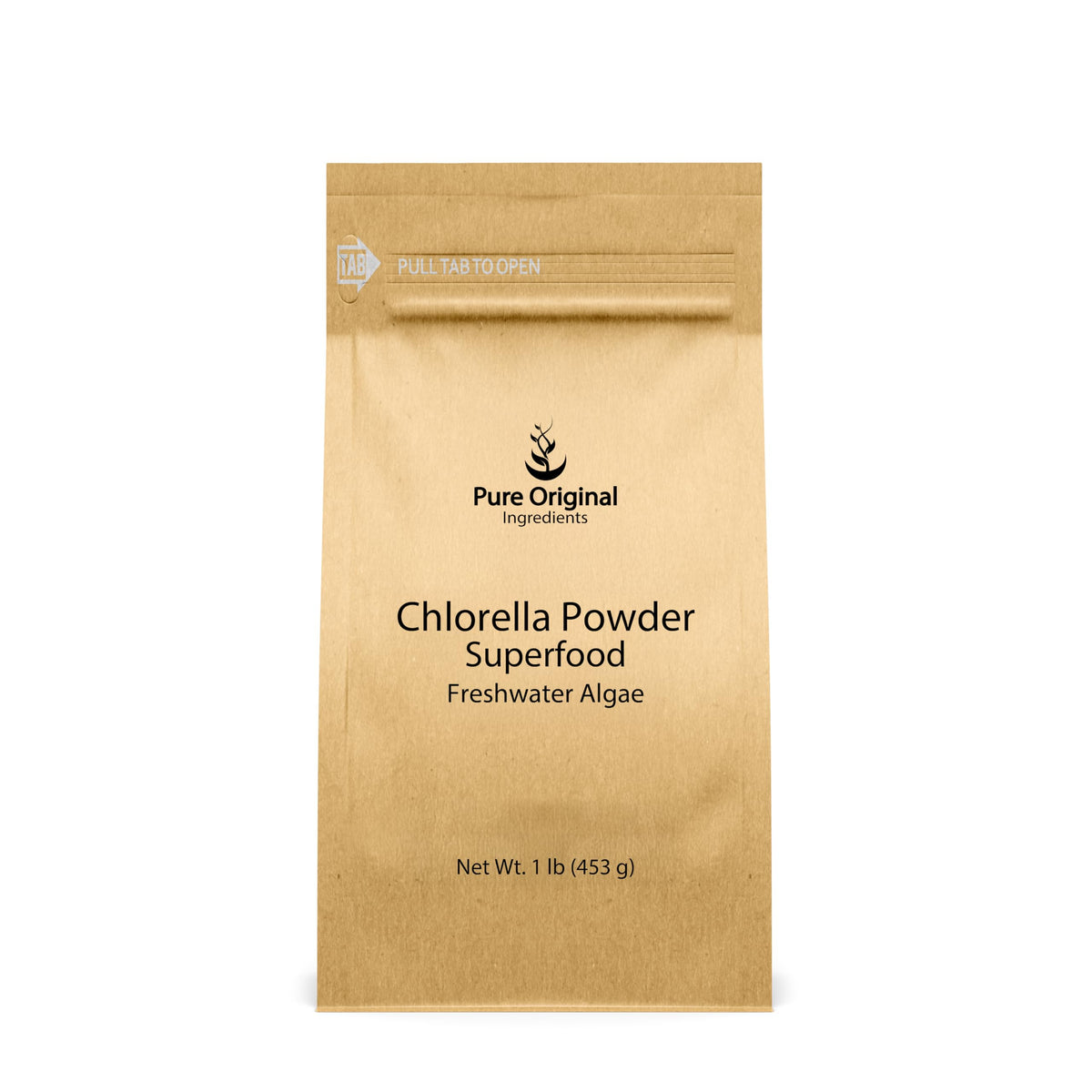 PURE ORIGINAL INGREDIENTS Chlorella Powder front view packaging