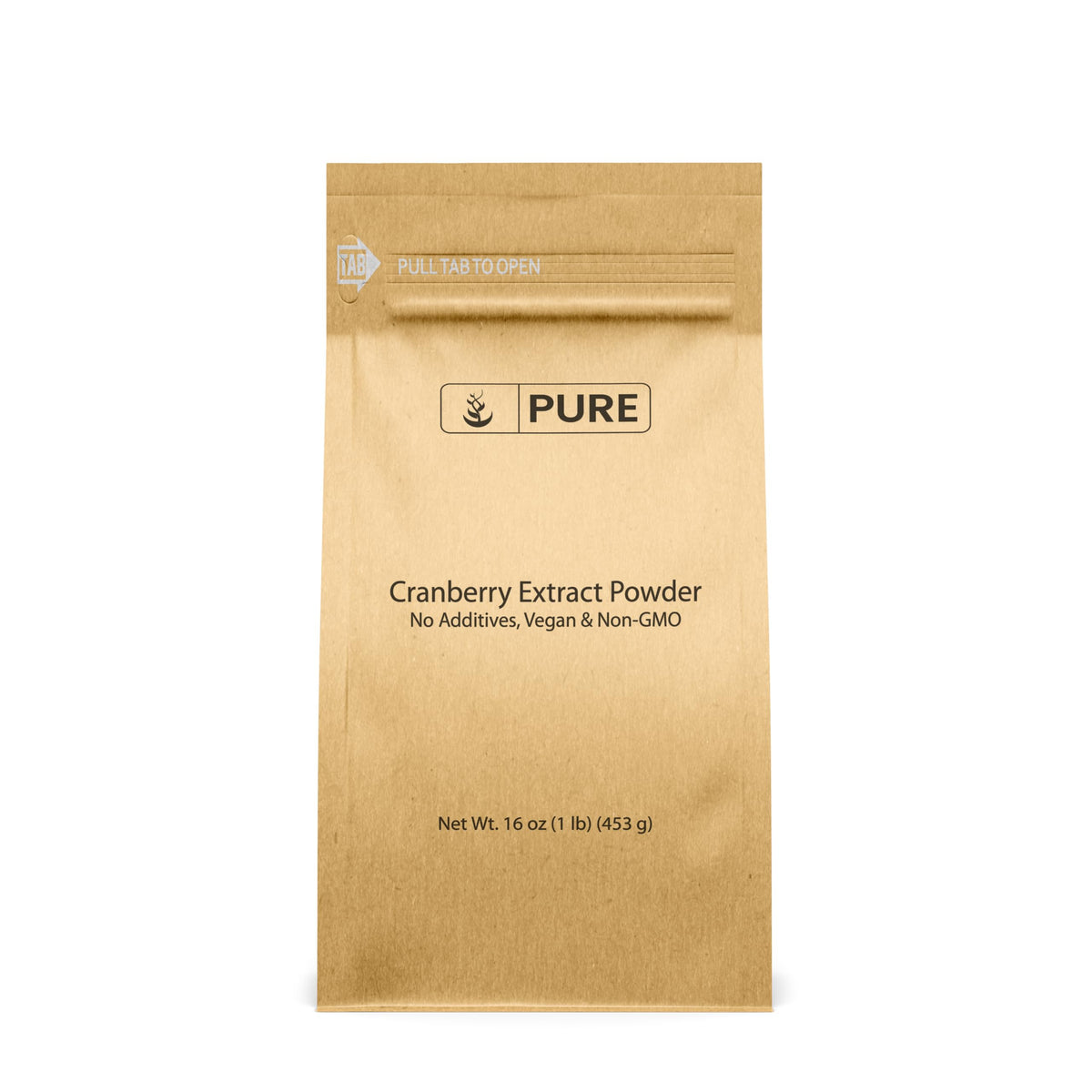 PURE ORIGINAL INGREDIENTS Cranberry Extract Powder front view