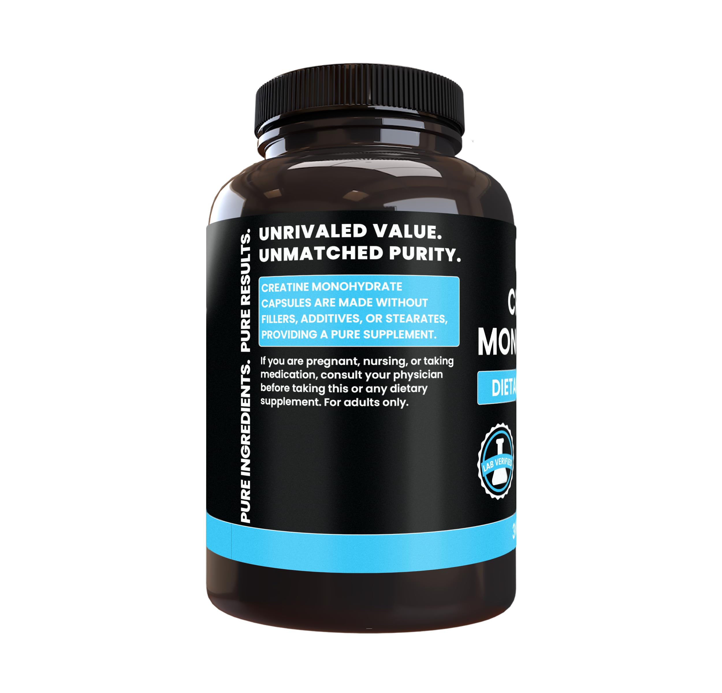 PURE ORIGINAL INGREDIENTS Creatine Monohydrate Capsules packaging