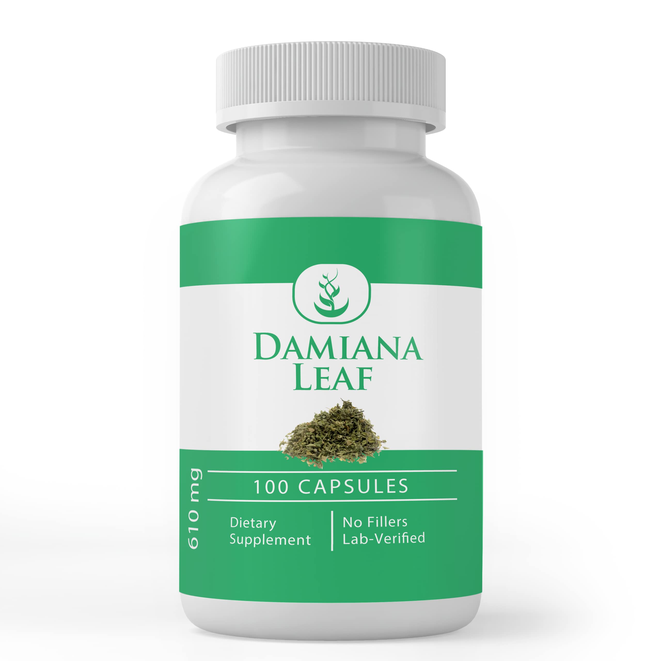 PURE ORIGINAL INGREDIENTS Damiana Leaf Capsules front view