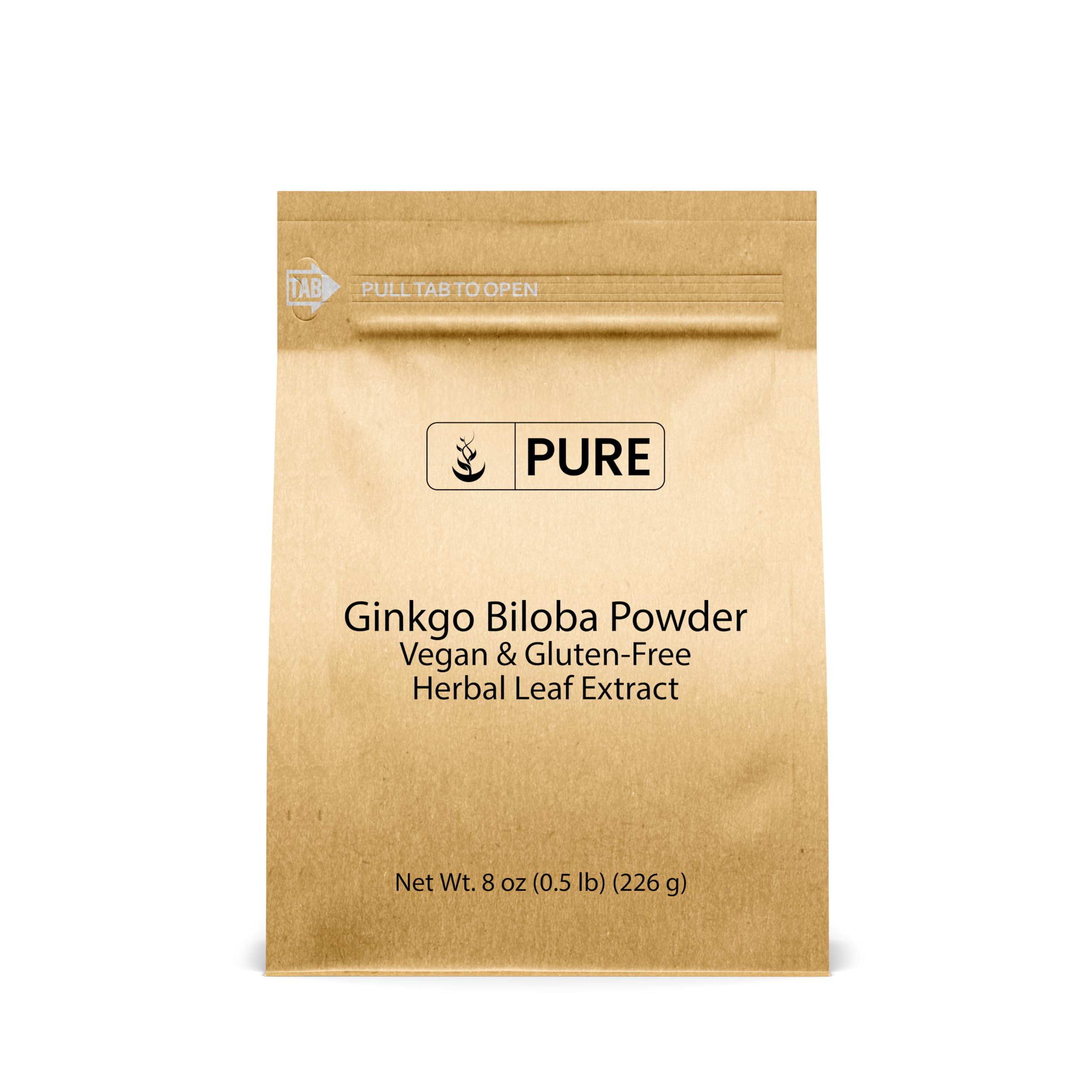PURE ORIGINAL INGREDIENTS Ginkgo Biloba Powder front view packaging