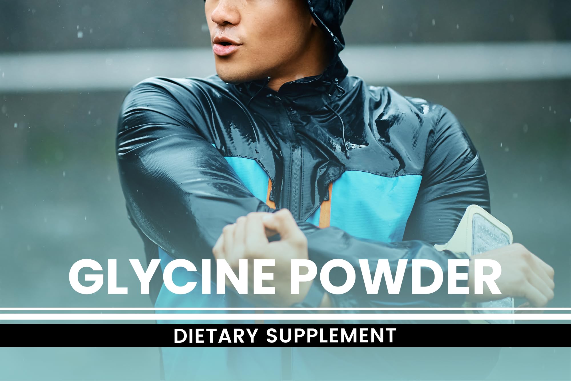 PURE ORIGINAL INGREDIENTS Glycine bulk powder side view
