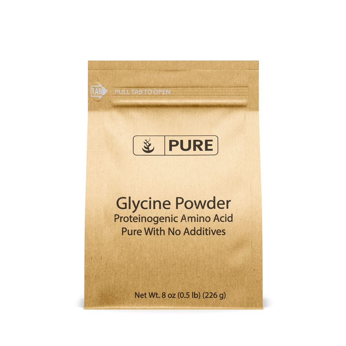 PURE ORIGINAL INGREDIENTS Glycine Powder 240g front view
