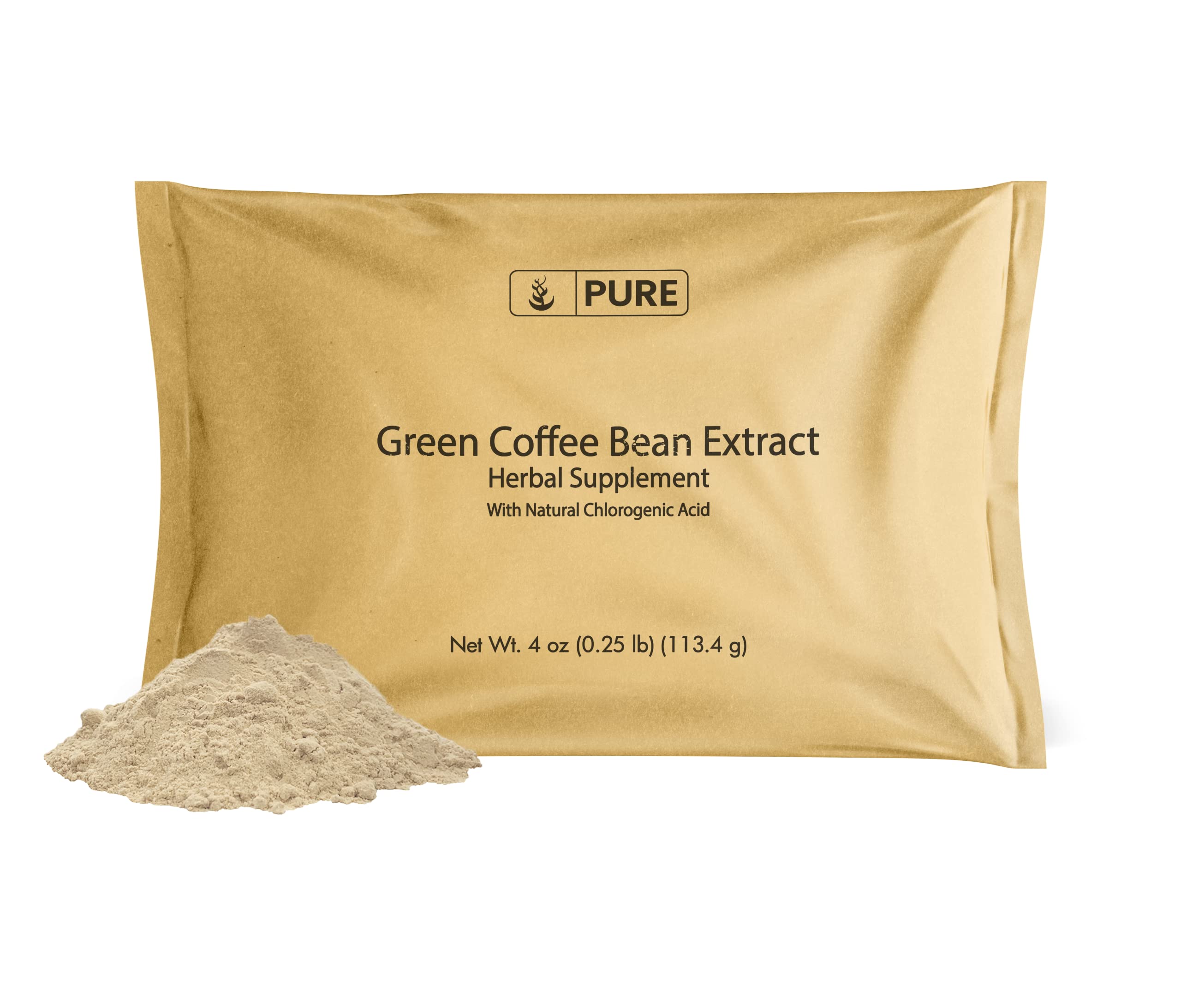 PURE ORIGINAL INGREDIENTS Green Coffee Bean Extract Powder front view