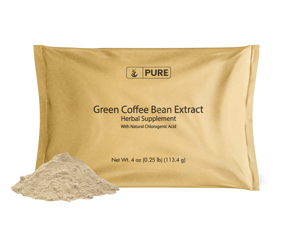 PURE ORIGINAL INGREDIENTS Green Coffee Bean Extract Powder front view