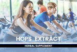 PURE ORIGINAL INGREDIENTS Hops Extract Capsules on a wooden surface