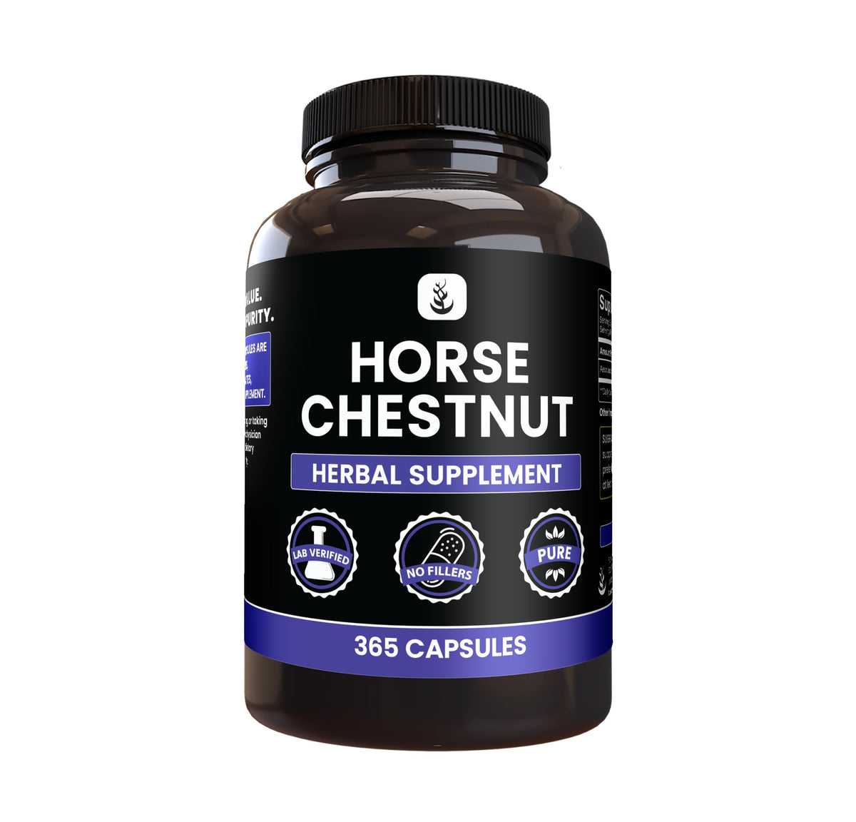 PURE ORIGINAL INGREDIENTS Horse Chestnut Capsules front view