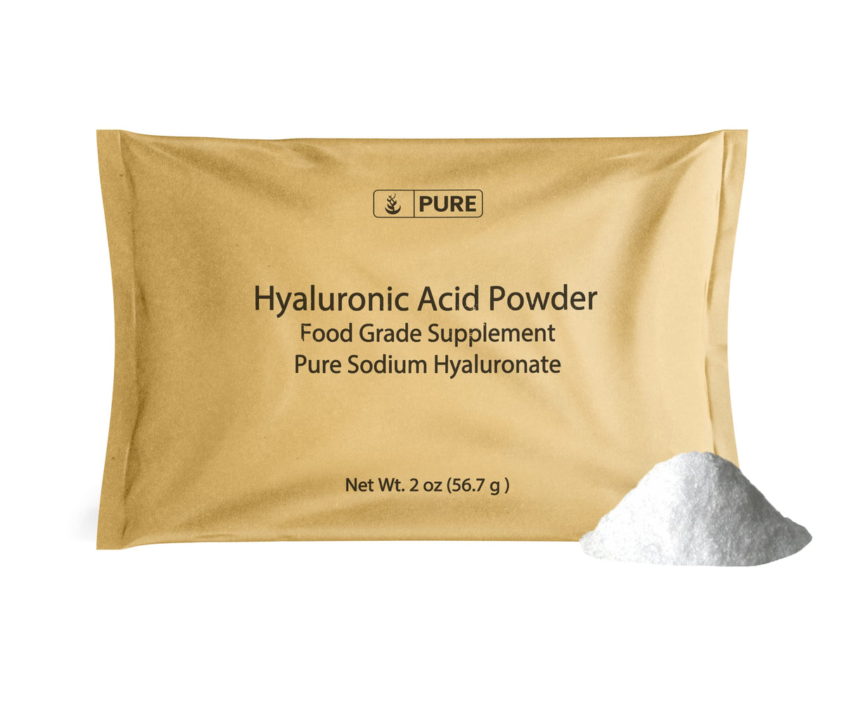 PURE ORIGINAL INGREDIENTS Hyaluronic Acid Powder front view